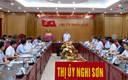 Chủ tịch UBND tỉnh làm việc với Ban Thường vụ Thị uỷ Nghi Sơn