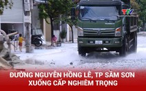 Đường Nguyễn Hồng Lễ, thành phố Sầm Sơn xuống cấp nghiêm trọng