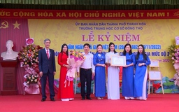 Trường THCS Đông Thọ, thành phố Thanh Hóa đón bằng công nhận đạt chuẩn Quốc gia mức độ 2