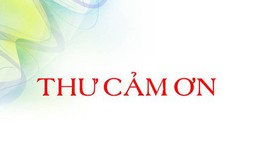 THƯ  CẢM ƠN