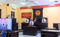 Toà án Nhân dân huyện Quảng Xương tổ chức 4 phiên tòa trực tuyến