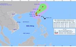 Bão số 5 di chuyển theo hướng Tây Tây Bắc, giật trên cấp 17