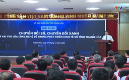 Hội thảo “Chuyển đổi số, chuyển đổi xanh và vai trò của công nghệ số trong phát triển kinh tế số tỉnh Thanh Hóa”