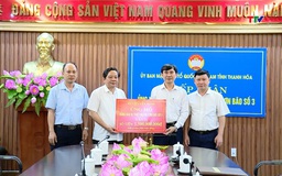 Ủy ban Mặt trận Tổ quốc tỉnh tiếp nhận ủng hộ đồng bào bị thiệt hại do bão số 3 từ huyện Yên Định