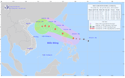 Bão Toraji giật cấp 13, di chuyển theo hướng Tây Tây Bắc