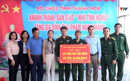 Ban Chỉ huy Quân sự huyện Quảng Xương bàn giao nhà tình nghĩa