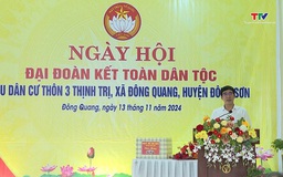 Ngày hội Đại đoàn kết toàn dân tộc tại khu dân cư thôn 3, Thịnh Trị, xã Đông Quang, huyện Đông Sơn