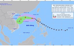 Bão số 9 giật cấp 14, di chuyển theo hướng Tây Tây Bắc