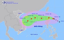 Bão Yinxing di chuyển theo hướng Tây Tây Bắc, tốc độ 5 - 10km/h