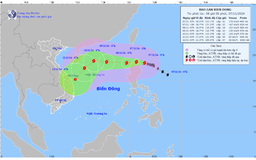 Bão Yinxing giật trên cấp 17,  hướng vào Biển Đông
