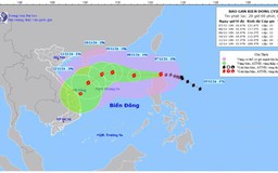 Bão Yinxing giật trên cấp 17, di chuyển theo hướng Tây