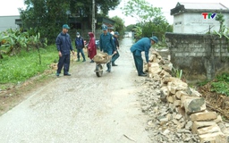 Lực lượng dân quân tự vệ huyện Triệu Sơn chung tay xây dựng nông thôn mới nâng cao