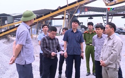 Tạm dừng khai thác tại mỏ đá thuộc xã Minh Tân, huyện Vĩnh Lộc