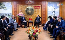 Chủ tịch Ủy ban Nhân dân tỉnh Đỗ Minh Tuấn tiếp xã giao Đại sứ đặc mệnh toàn quyền Nhà nước Thụy Sỹ tại Việt Nam