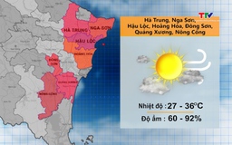 Video: Dự báo thời tiết khu vực tỉnh Thanh Hóa đêm 07/8, ngày 08/8/2024