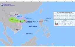 Áp thấp nhiệt đới cách Đà Nẵng khoảng 320km về phía Đông Đông Bắc