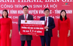 Agribank Bắc Thanh Hoá tài trợ xây dựng trường Tiểu học xã Vĩnh Hùng, huyện Vĩnh Lộc