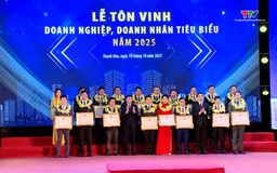 Lễ tôn vinh doanh nghiệp, doanh nhân tiêu biểu tỉnh Thanh Hóa năm 2025