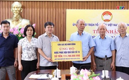 Ủy ban Mặt trận Tổ quốc tỉnh tiếp nhận ủng hộ đồng bào vùng lũ