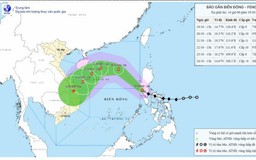 Bão FENGSHEN di chuyển theo hướng Tây Bắc với tốc độ 20-25km/h