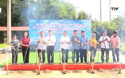 Xã Giao An khởi công hai dự án trọng điểm chào mừng thành công Đại hội Đảng bộ tỉnh Thanh Hóa lần thứ XX