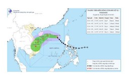 Bão số 12 di chuyển theo hướng Tây Bắc với tốc độ khoảng 25km/h