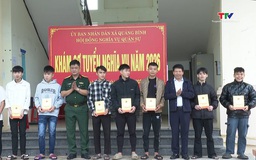 Xã Quảng Bình sơ tuyển nghĩa vụ Quân sự, Công an