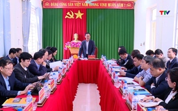 Phó Bí thư Tỉnh uỷ Trịnh Tuấn Sinh làm việc với các xã Thạch Quảng, Thành Vinh, Thạch Bình