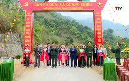 Đồn Biên phòng Quang Chiểu khánh thành cổng chào "Bản sáng vùng biên" ở Pù Đứa