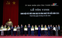 Tỉnh Thanh Hoá tôn vinh 10 trí thức Khoa học và Công nghệ tiêu biểu năm 2024