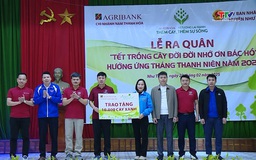 Agribank Nam Thanh Hóa tặng 10.000 cây giống cho người dân