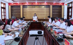 Kiểm tra công tác sắp xếp đơn vị hành chính cấp xã tại huyện Quảng Xương