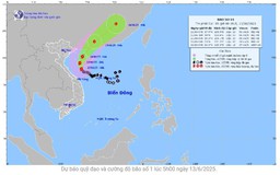 Bão số 1 giật cấp 13, gây gió mạnh, sóng lớn trên vùng biển Thanh Hóa