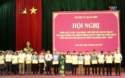 Quan Sơn hoàn thành hỗ trợ xây dựng nhà ở cho hộ nghèo 