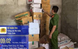 Công an thị trấn Triệu Sơn phát hiện cơ sở kinh doanh hàng hóa không rõ nguồn gốc xuất xứ