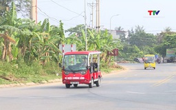 Cắm biển giới hạn tốc độ 30 km/giờ tại khu du lịch biển Hoằng Tiến