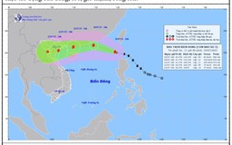Bão WIPHA di chuyển theo hướng Tây Bắc với tốc độ khoảng 20km/h