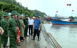 Lãnh đạo sở Nông nghiệp và Môi trường kiểm tra công tác chỉ đạo ứng phó với bão số 3