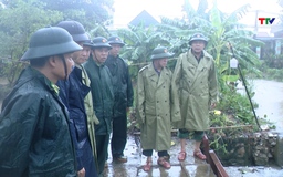 Phó Bí thư Thường trực Tỉnh ủy Lại Thế Nguyên kiểm tra công tác phòng chống lụt bão và ứng phó với thiên tai
