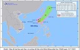 Bão số 4 di chuyển theo hướng Nam Tây Nam với tốc độ khoảng 15km/h