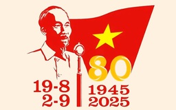 Mẫu logo chính thức tuyên truyền Kỷ niệm 80 năm Cách mạng Tháng Tám và Quốc khánh 2/9