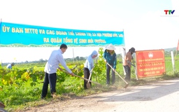 Phường Bỉm Sơn ra quân dọn dẹp vệ sinh môi trường, lập lại trật tự công cộng