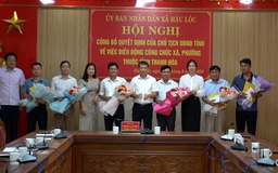 Điều động 6 cán bộ công chức xã Hậu Lộc lên miền núi công tác