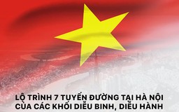Lộ trình 7 tuyến đường tại Hà Nội của các khối diễu binh, diễu hành ngày 2/9