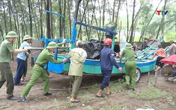 Phường Tĩnh Gia sơ tán 26 hộ gia đình đến nơi an toàn