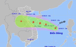 Ngày 30/8, áp thấp nhiệt đới có thể mạnh lên thành bão trên biển