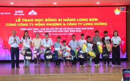 Công ty xi măng Long Sơn trao học bổng cho học sinh có hoàn cảnh đặc biệt khó khăn