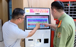 Công an tỉnh Thanh Hóa vận hành hệ thống lấy số tự động tại Bộ phận một cửa