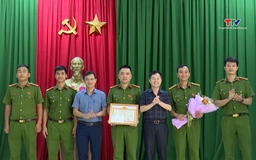 Xã Thọ Lập: Khen thưởng đột xuất tổ phòng chống tội phạm công an xã