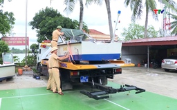 Lực lượng Cảnh sát giao thông chủ động ứng phó với áp thấp nhiệt đới 
